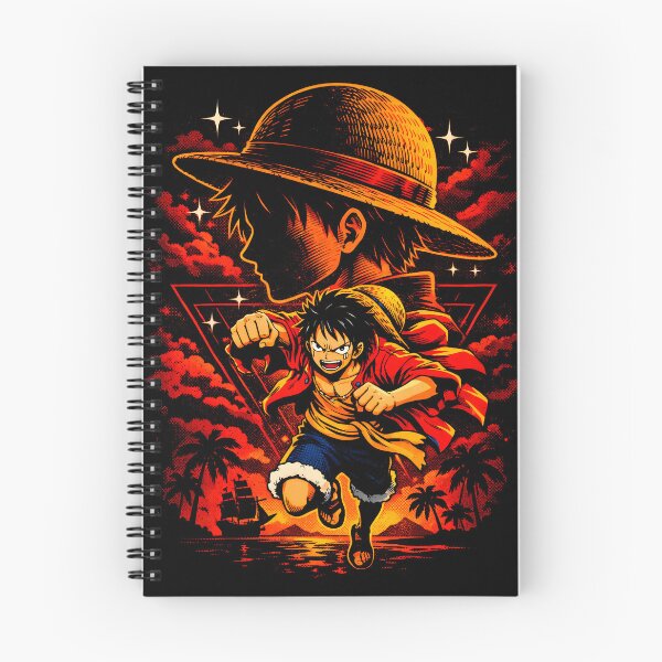 Item preview, Monkey D. Luffy Red Sunset – Retro Anime Action Graphic Tee designed and sold by BravenBold.