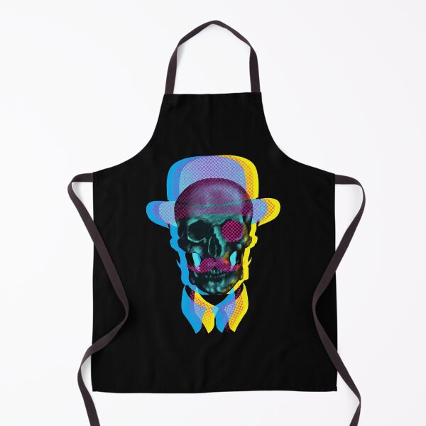 Item preview, Glitch Skull Bowler Hat Mustache Collar Art designed and sold by lasopent.