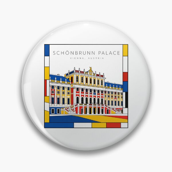 Item preview, Schonbrunn Palace Vienna Mondrian Style 3D Poster designed and sold by CMYKStudio.