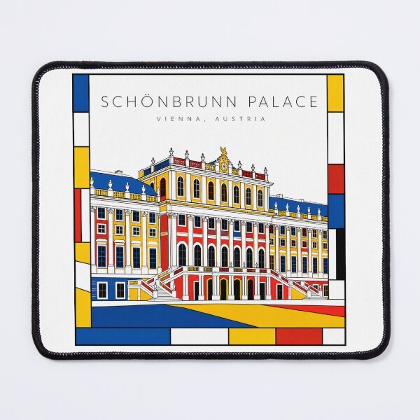 Item preview, Schonbrunn Palace Vienna Mondrian Style 3D Poster designed and sold by CMYKStudio.