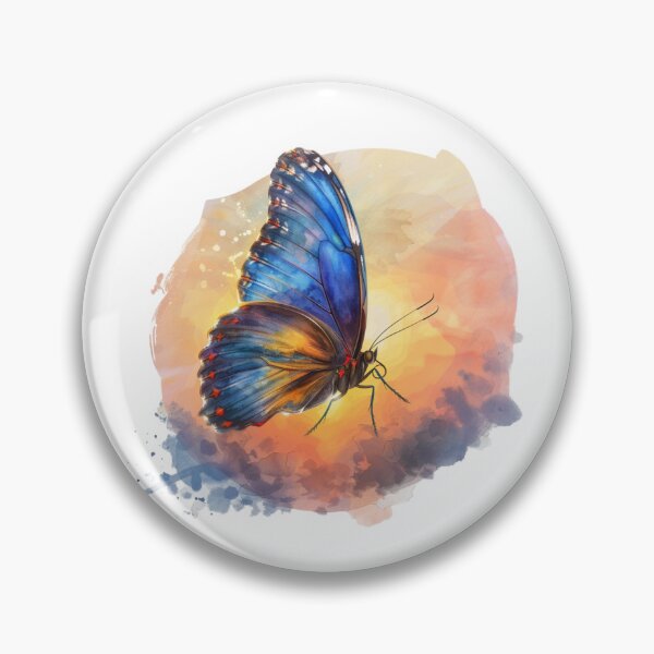 Item preview, Blue Butterfly | Elegant Nature Aesthetic Art designed and sold by Mandayartstudio.