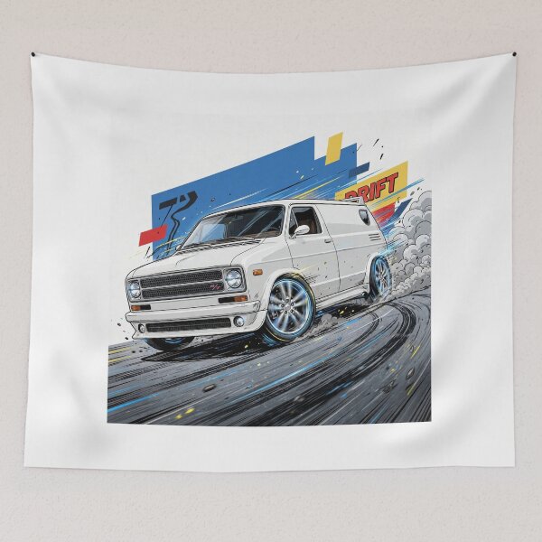 Aperçu de l'œuvre White Van Drift - Bande dessinée de drift en van R/T Street créée et vendue par redkat-4.