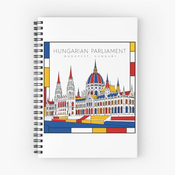 Item preview, Hungarian Parliament Budapest Mondrian Style 3D Poster designed and sold by CMYKStudio.