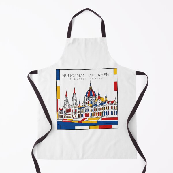 Item preview, Hungarian Parliament Budapest Mondrian Style 3D Poster designed and sold by CMYKStudio.