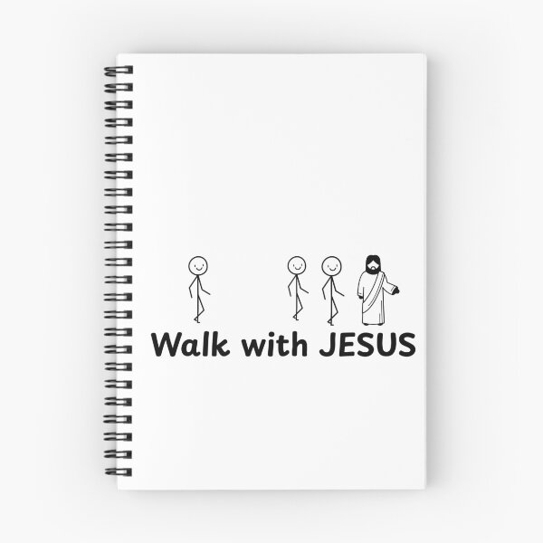 Item preview, Walk with Jesus (Blk) designed and sold by Kennedy Fun Tee's.