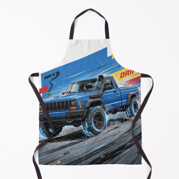 Item preview, Blue Comanche Drift - Jeep MJ Pickup Truck Drifting Art designed and sold by redkat-4.