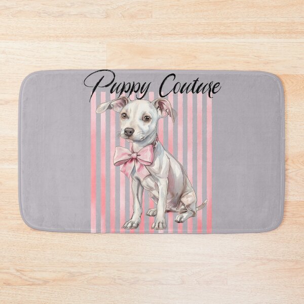 Item preview, Puppy Couture Black Script Bow Dog Fashion Illustration   designed and sold by FaeryNuff.