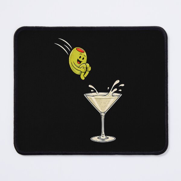 Item preview, Funny Olive Jumping Into Martini Cocktail Graphic designed and sold by snailslowdance.