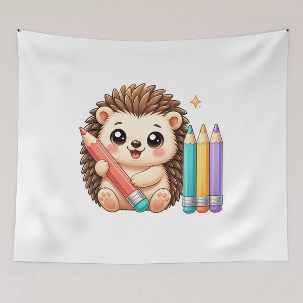 Item preview, Colorful Hedgehog designed and sold by foryouandyours.