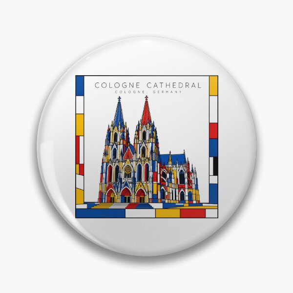 Item preview, Cologne Cathedral Cologne Mondrian Style 3D Poster designed and sold by CMYKStudio.