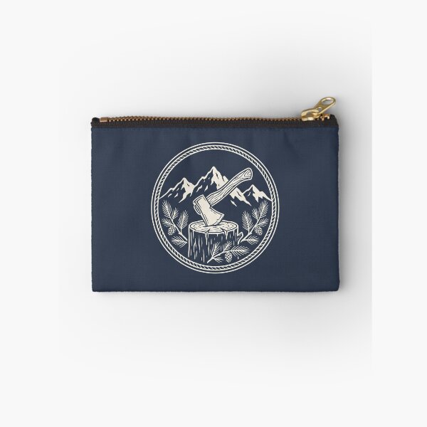 Item preview, Vintage Camp Hatchet Axe - Bushcraft Outdoor Line Art Badge Sticker designed and sold by MissoStudio.
