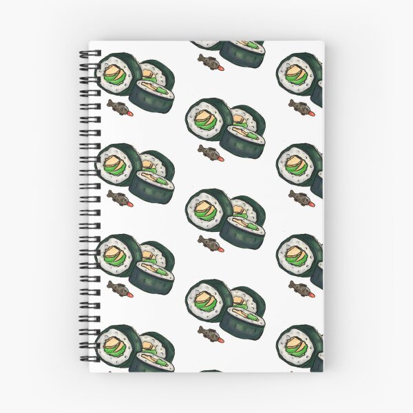 Item preview, Cute Sushi Roll Illustration Kawaii Japanese Food Art designed and sold by alanamaeart.