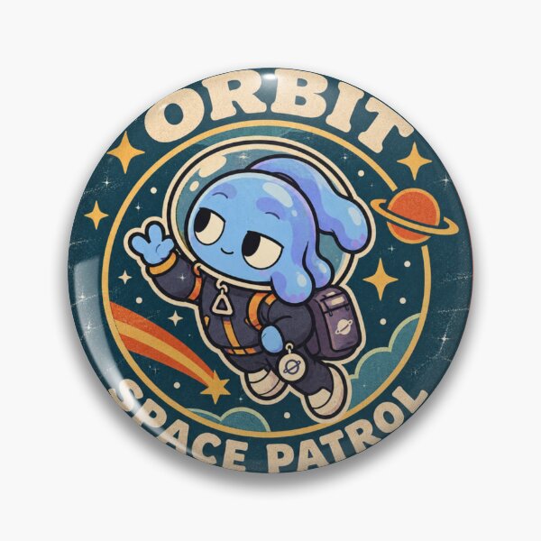 Item preview, Orbit Space Patrol Retro Alien Patch designed and sold by NovaToons.