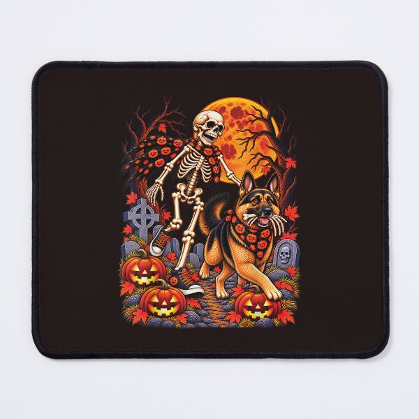 Item preview, German Shepherd Skeleton Walking Dog Halloween Spooky Moon designed and sold by mari-kayden.