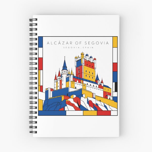 Item preview, Alcazar of Segovia Spain Mondrian Style 3D Poster designed and sold by CMYKStudio.
