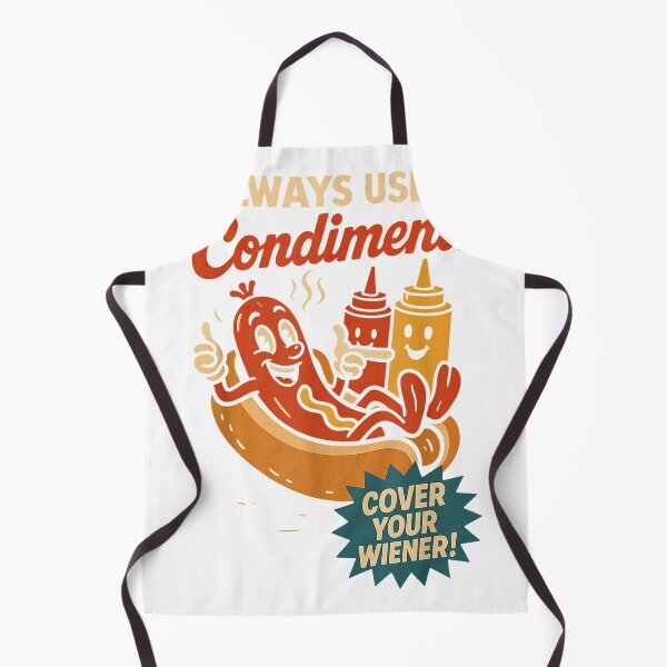 Item preview, Always Use a Condiment Cover Your Wiener Funny Hot Dog T-Shirt designed and sold by darknessman666.