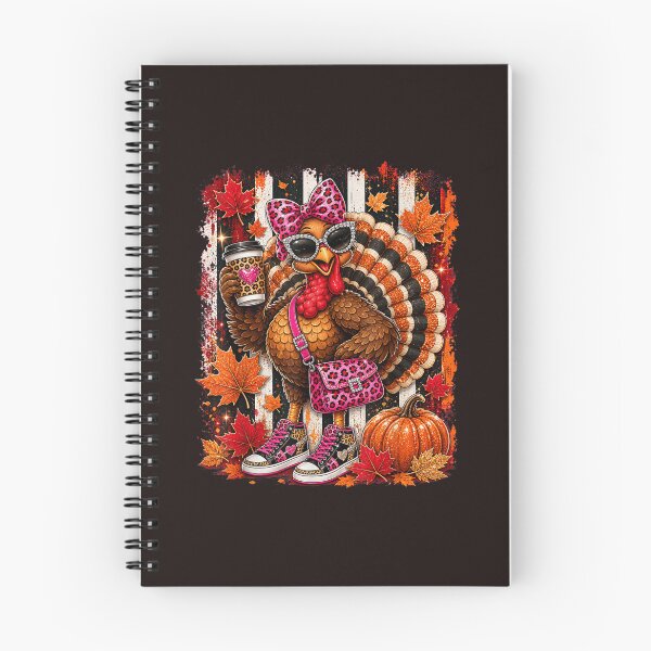 Item preview, Leopard Turkey Drinking Coffee Thanksgiving Pumpkin Autumn designed and sold by mari-kayden.