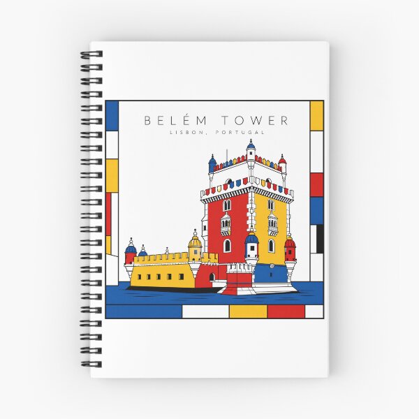 Item preview, Belem Tower Lisbon Mondrian Style 3D Poster designed and sold by CMYKStudio.