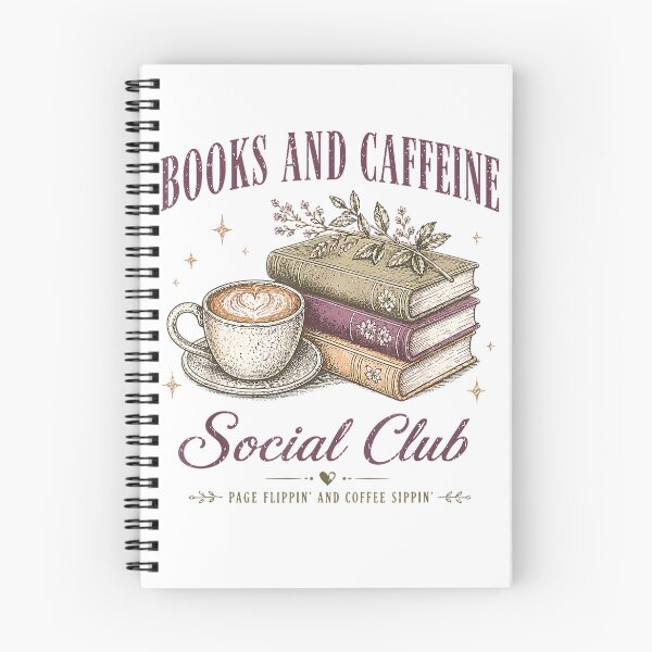 Item preview, Books and Caffeine Social Club Book Readers Coffee Lovers T-Shirt designed and sold by TheMAQ.