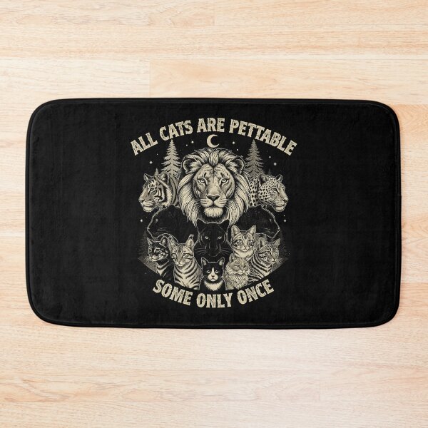 Item preview, All Cats Are Pettable Some Only Once Funny Cat Lover Dark Humor designed and sold by Zizo-DR44.