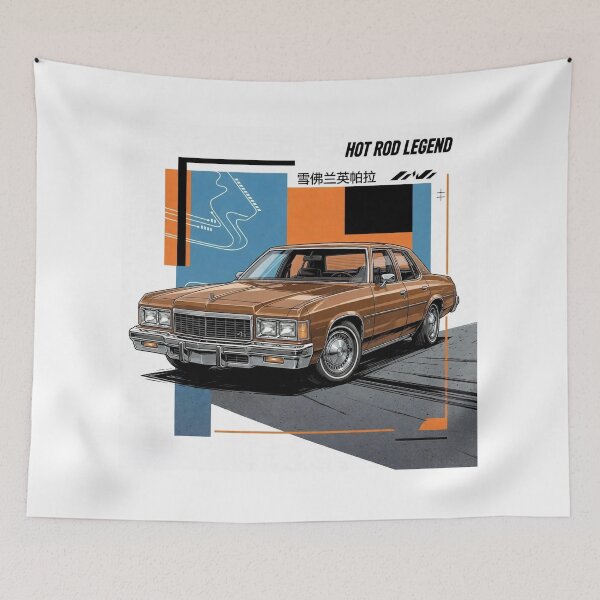 Item preview, Hot Rod Legend - 70s Chevy Impala Brown Sedan Classic Art designed and sold by redkat-4.