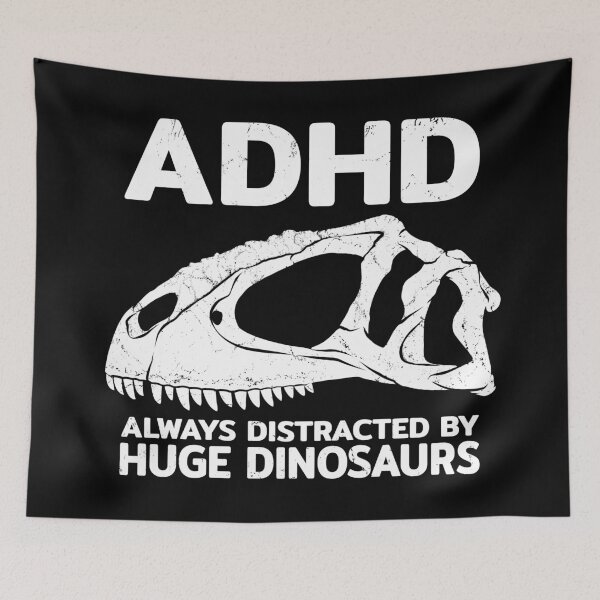 Item preview, ADHD Mapusaurus Fossil Skull designed and sold by NicGrayGraphic.