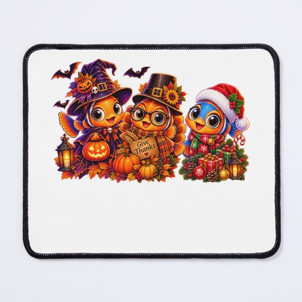 Item preview, Funny Halloween Thanksgiving Christmas fish Holiday designed and sold by QuiteOrbit.
