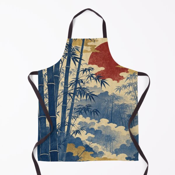 Item preview, Japanese Bamboo Forest Red Sun Ukiyo-e Woodblock Art designed and sold by vekotpu.