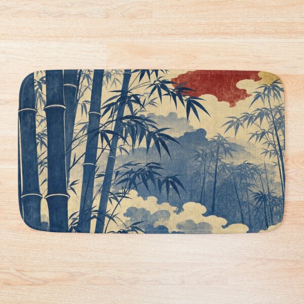 Item preview, Japanese Bamboo Forest Red Sun Ukiyo-e Woodblock Art designed and sold by vekotpu.