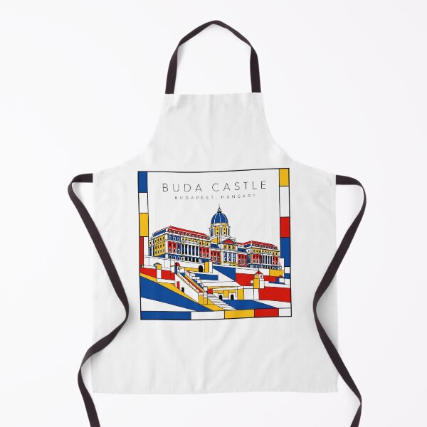 Item preview, Buda Castle Budapest Mondrian Style 3D Poster designed and sold by CMYKStudio.