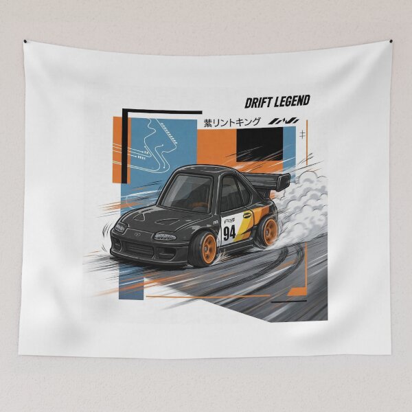Item preview, Leyenda del Drift #94 - Supra Chibi Negro, Coche de Drift JDM Art designed and sold by redkat-4.