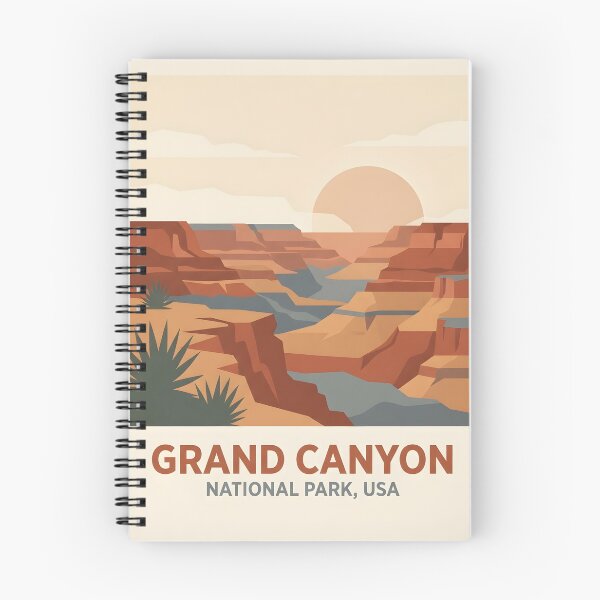 Item preview, Grand Canyon National Park Vintage Travel Poster - Minimalist Red Rock Art Print designed and sold by DuckOddity.