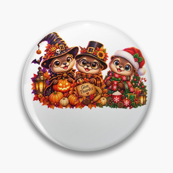 Item preview, Spooky Holiday Otters Witch Pumpkin Christmas Halloween designed and sold by QuiteOrbit.