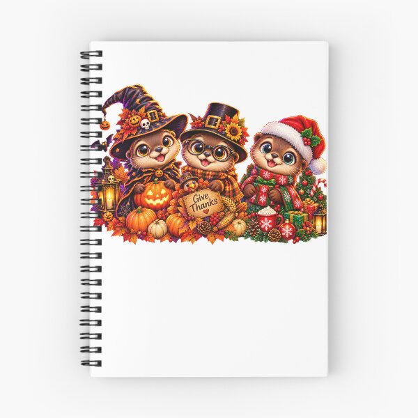 Item preview, Spooky Holiday Otters Witch Pumpkin Christmas Halloween designed and sold by QuiteOrbit.