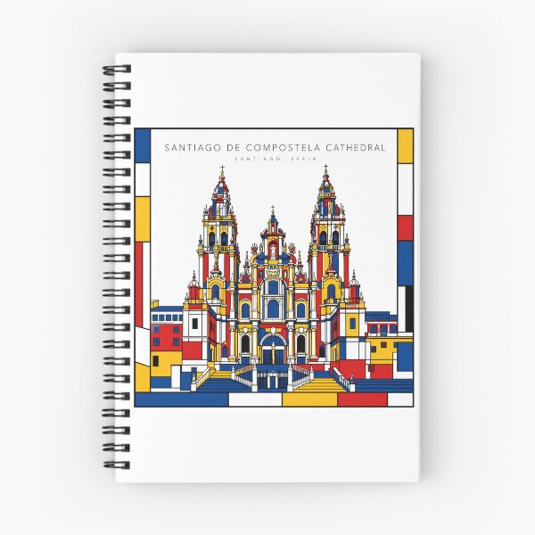 Item preview, Santiago Cathedral Spain Mondrian Style 3D Poster designed and sold by CMYKStudio.