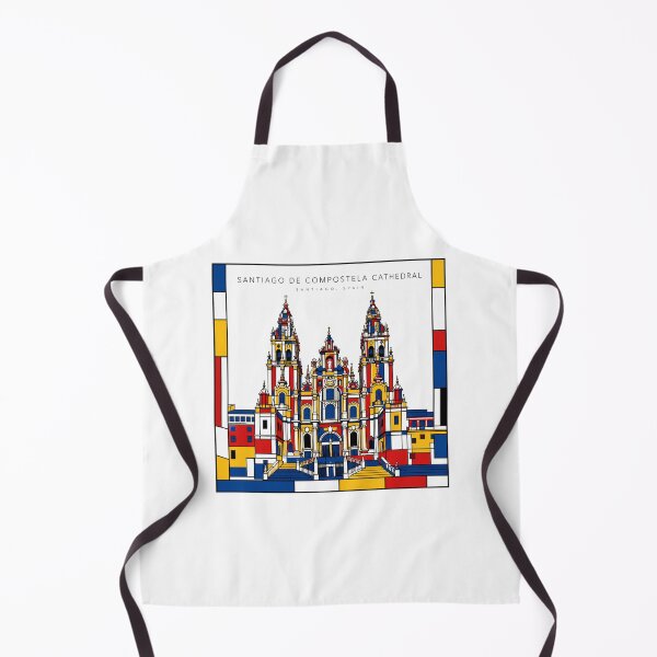 Item preview, Santiago Cathedral Spain Mondrian Style 3D Poster designed and sold by CMYKStudio.