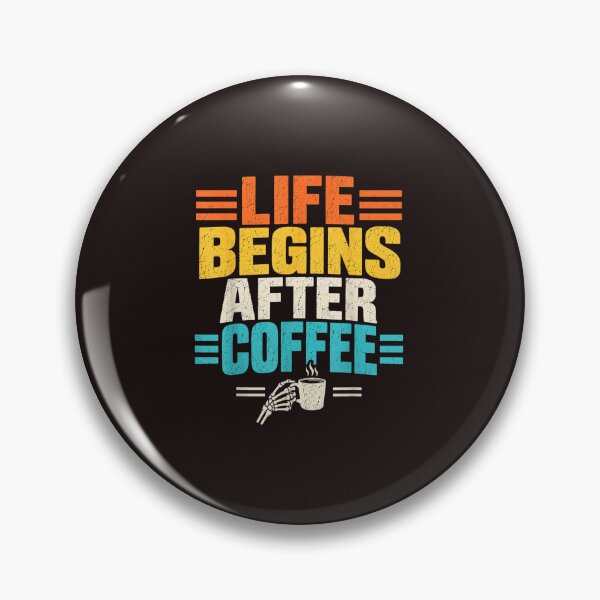Item preview, Life Begins After Coffee Skeleton Hand Funny Retro Vintage designed and sold by mari-kayden.