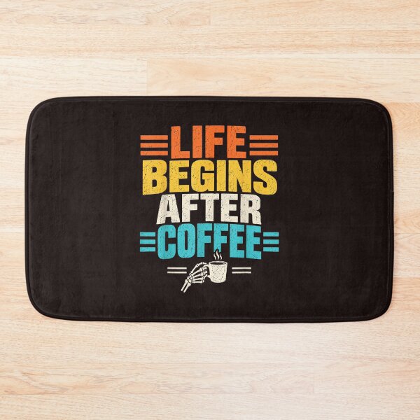 Item preview, Life Begins After Coffee Skeleton Hand Funny Retro Vintage designed and sold by mari-kayden.