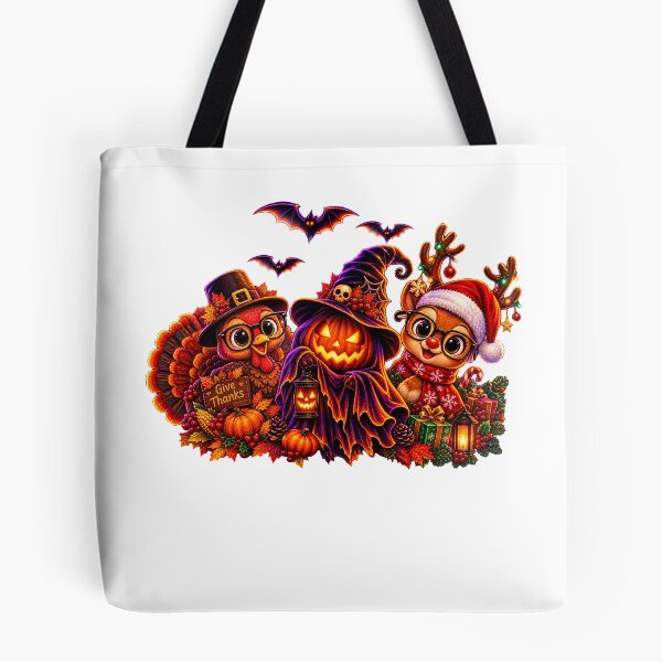 Item preview, Happy Hallothanksmas Halloween Thanksmas Holiday Season designed and sold by QuiteOrbit.