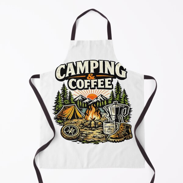 Item preview, Camping & Coffee Shirt – Outdoor Campfire Coffee Lover Tee T-Shirt designed and sold by Badriiiii.
