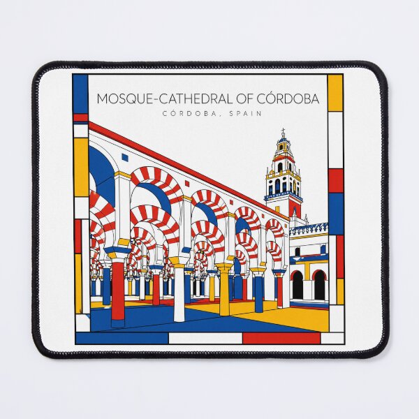 Item preview, Mosque-Cathedral of Cordoba Spain Mondrian Style 3D Poster designed and sold by CMYKStudio.