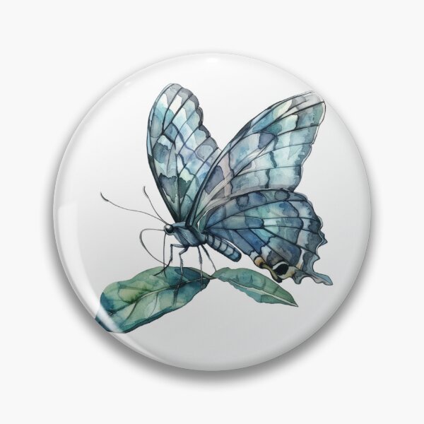 Item preview, Blue Butterfly | Elegant Nature Aesthetic Art designed and sold by Mandayartstudio.