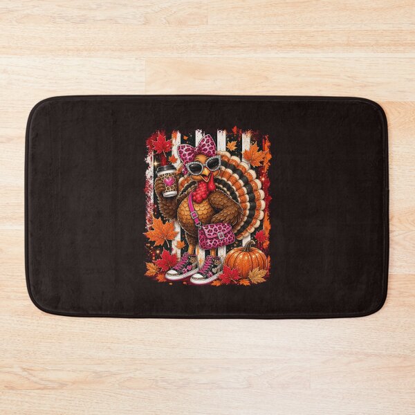 Item preview, Leopard Turkey Drinking Coffee Thanksgiving Pumpkin Autumn designed and sold by mari-kayden.