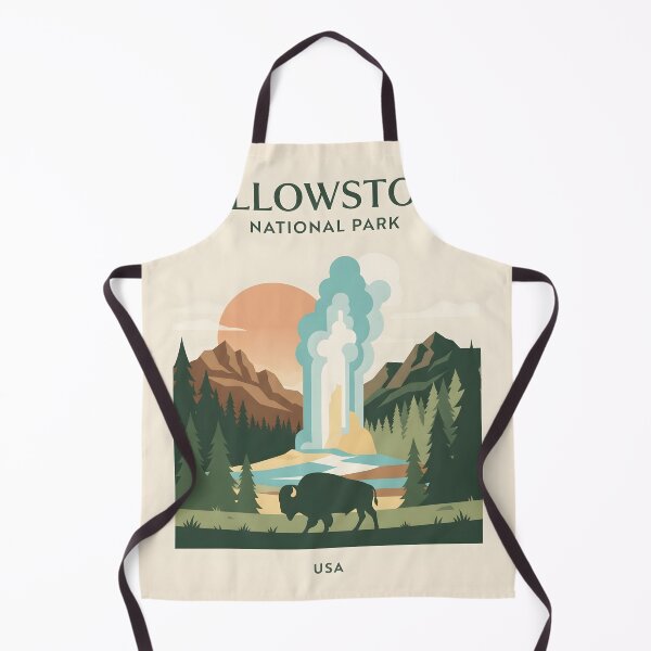 Item preview,  Yellowstone National Park Vintage Travel Poster - Minimalist Bison Art Print designed and sold by DuckOddity.