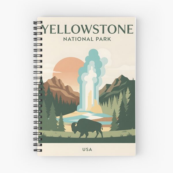 Item preview,  Yellowstone National Park Vintage Travel Poster - Minimalist Bison Art Print designed and sold by DuckOddity.