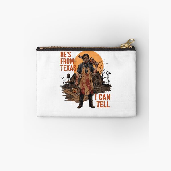 Item preview, He'S From Texas I Can Tell Chainsaw Halloween Horror designed and sold by OddityVault.