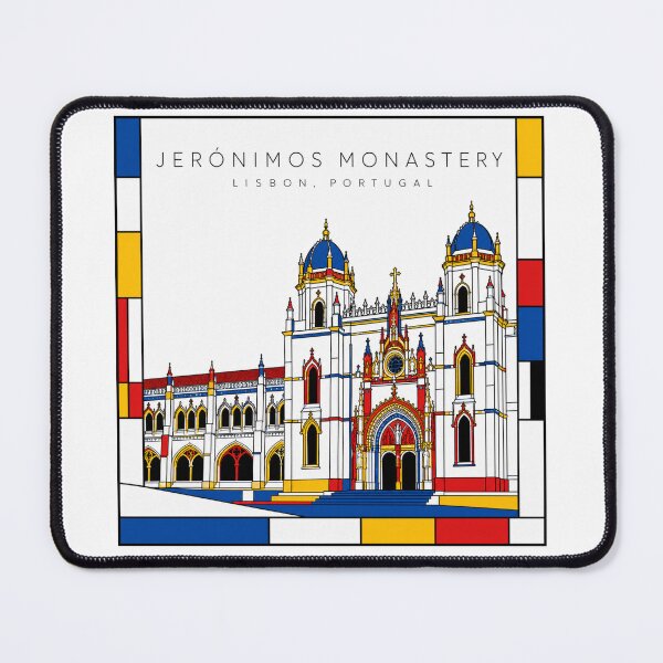 Item preview, Jeronimos Monastery Lisbon Mondrian Style 3D Poster designed and sold by CMYKStudio.