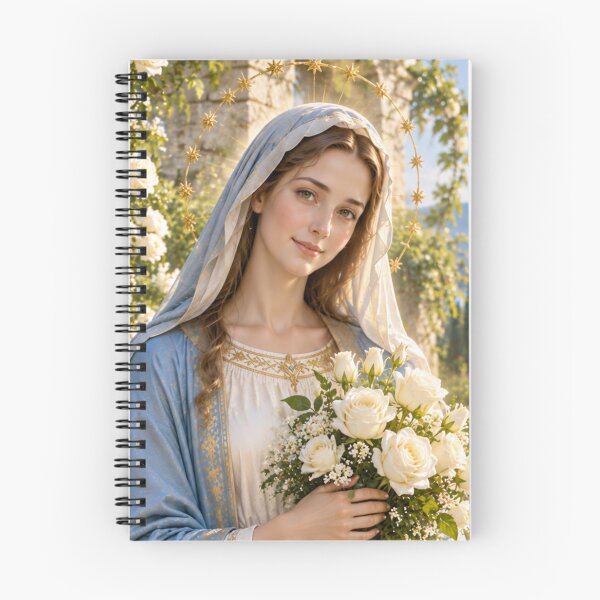 Item preview, Virgin Mary White Roses Catholic Christian Gift designed and sold by LTcatholics.