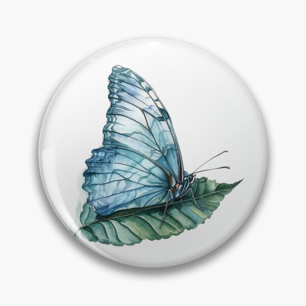 Item preview, Blue Butterfly | Elegant Nature Aesthetic Art designed and sold by Mandayartstudio.