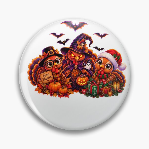 Item preview, Halloween Thanksgiving Christmas Holiday Turkey Spooky designed and sold by QuiteOrbit.